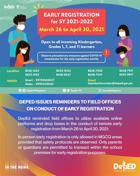 DepEd issues reminders to field offices on conduct of early .